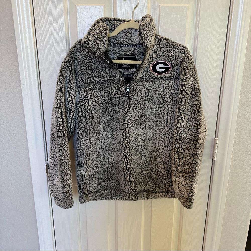 Boxercraft University of Georgia Sherpa Fleece Jacket with Patch Size XS Women’s